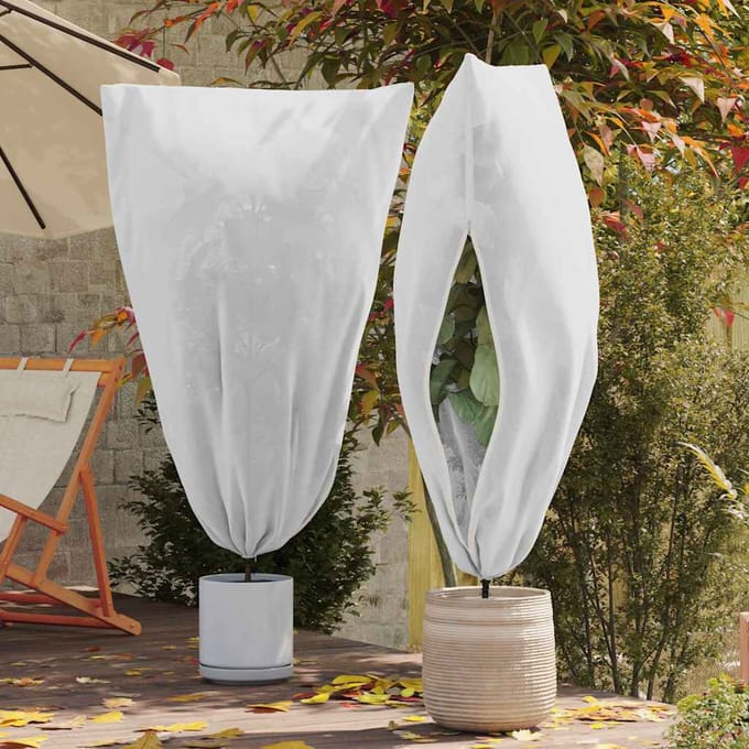 vidaXL Vorstbescherming Plantenfleece Covers 5 st Wit 1,55 x 1,55 m