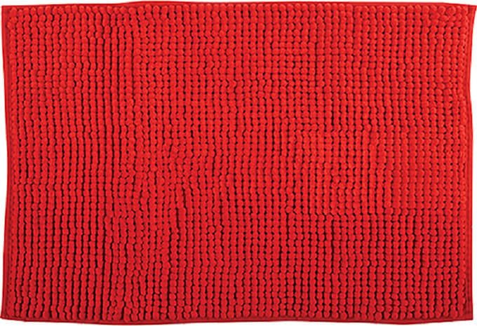 MSV Badmat - CHENILLE - Badkamermat - Microvezel - Rood