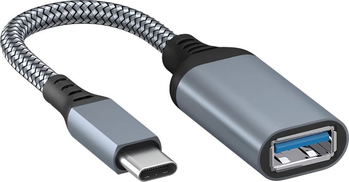 MMOBIEL USB-C naar USB Female OTG Adapter Geschikt voor Smartphone / Laptop / Tablet - Type-C naar USB 3.0 - 5 Gbps Data Overdracht - USB-C naar USB Adapter - Grijs