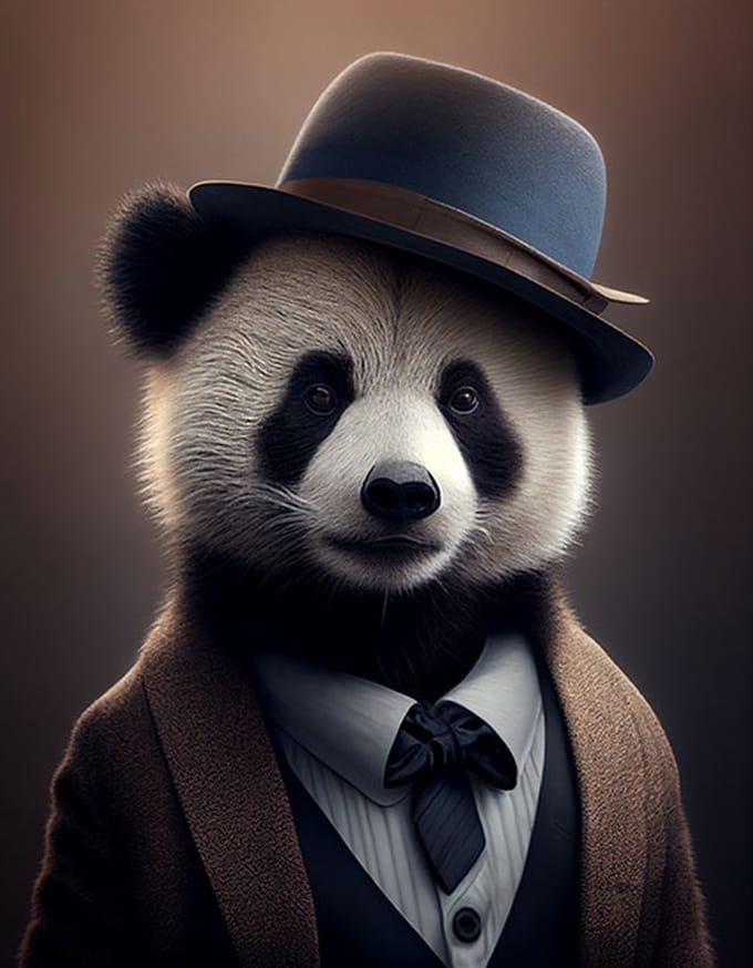 AI - Woondecoratie - Poster - Dieren - Panda - Pak - 2 - 70 x 100 cm