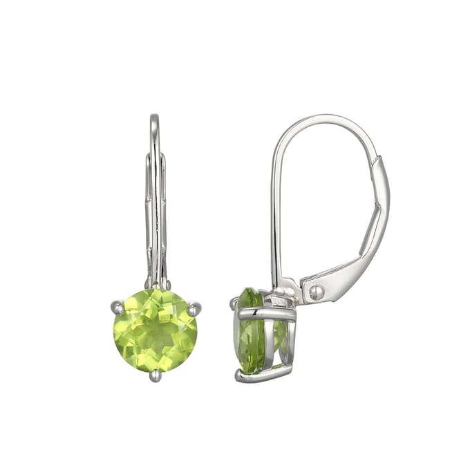 Chique Peridot Sterling Zilveren Oorbellen