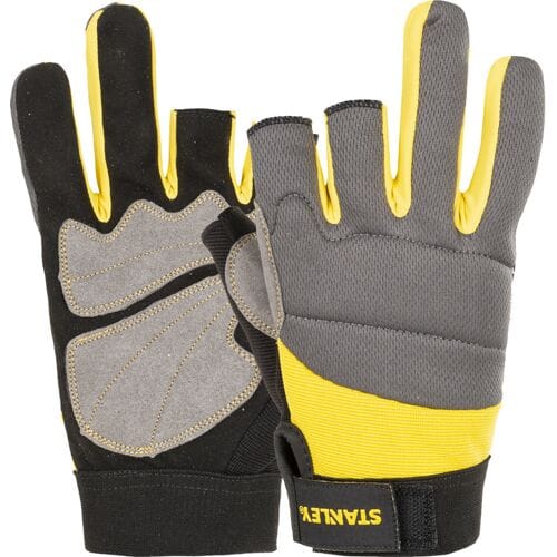 Stanley werkhandschoenen L, 3 open vingers (Paar)