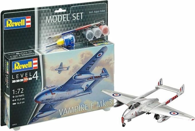 Vampire F Mk.3 + Aqua Color - 1:72 - Revell