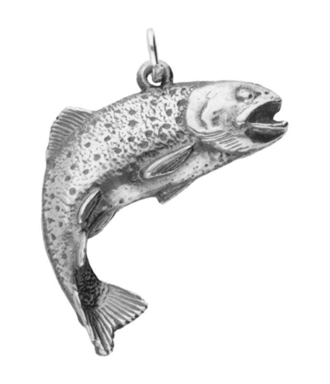 Zilveren Forel kettinghanger