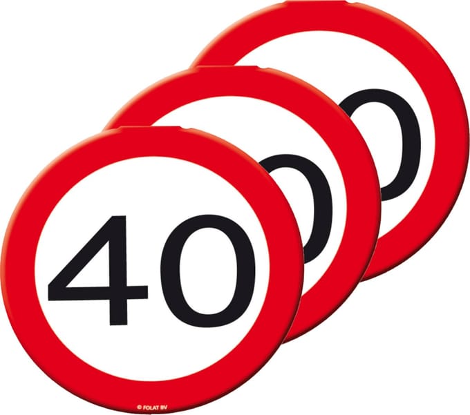 Tuinbord - 3x - 40 jaar - leeftijd versiering - 40e verjaardag / getrouwd / in dienst