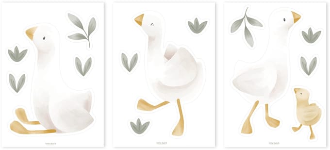 Little Dutch Muurstickers - Little Goose - 3 Sheets