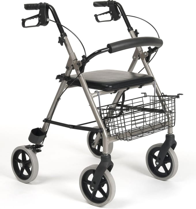 Vermeiren Eco Light ll Rollator | inclusief stokhouder en mandje