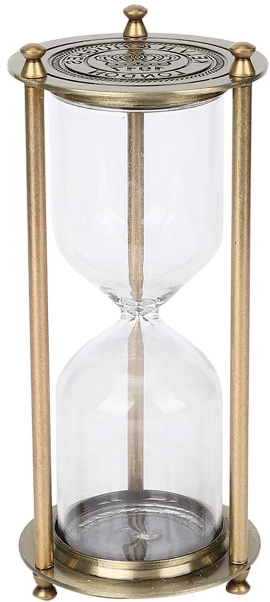Dailygoods - Zandloper Timer van Glas en Metaal, Duurzaam Design