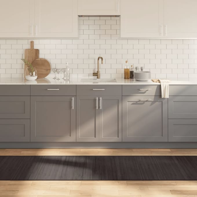 vidaXL - Vloerkleed - rechthoekig - 70x500 - cm - bamboe - donkerbruin