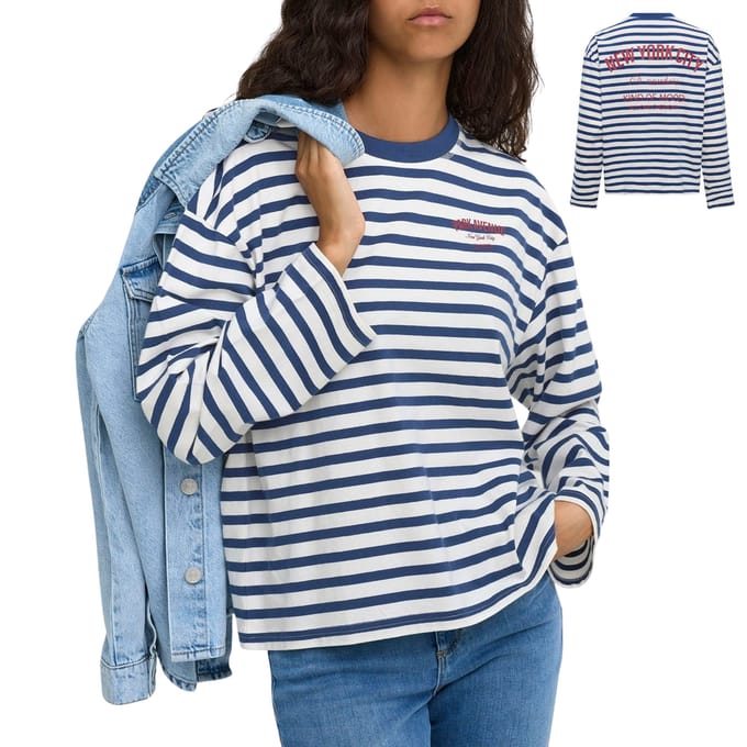 ONLY - ONLFREJA L/S STRIPE TOP CC JRS Dames T-shirt