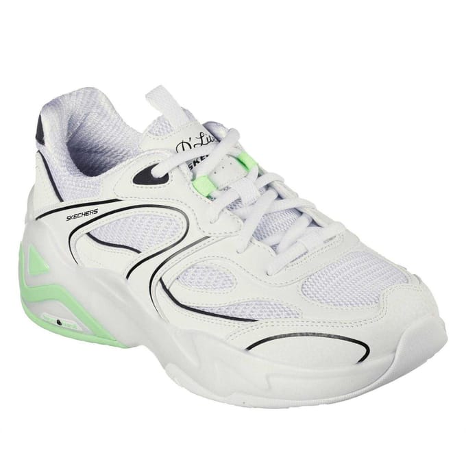 Skechers Kinderen DL Hyperburst Sneakers (Wit/Limoen)