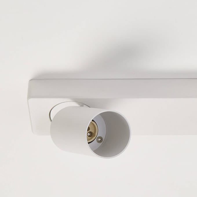 Searchlight Spot plafondlamp, wit, 2-lamps, aluminium, GU10