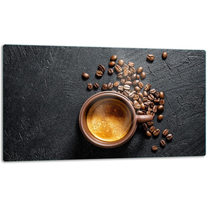 TMK ArtDeko - Snijplank - 52x30 cm - Glas - Koffiedesign