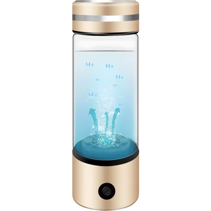 Draagbare waterstofwaterflesgenerator met SPE- en PEM-technologie Oplaadbaar waterstofwater goud