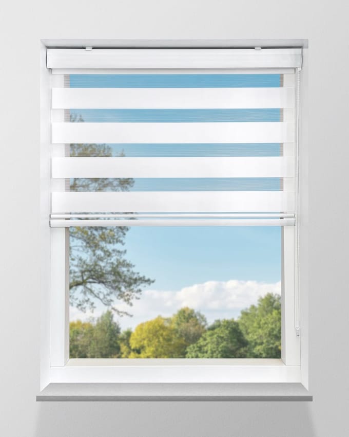 Duo Rolgordijn Lichtdoorlatend - Wit - 90x175cm
