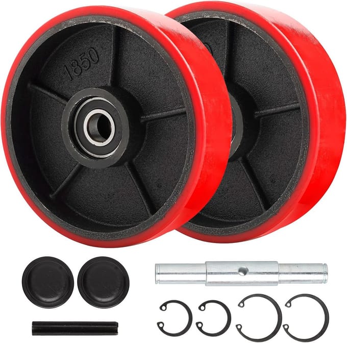 Steeringwielen voor Palletwagen – Set van 2 – 7" x 2" – Met 20mm Lager