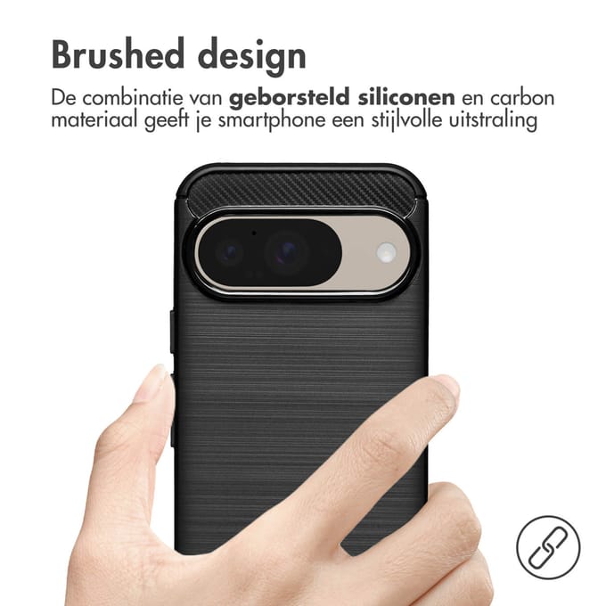 imoshion Hoesje - Geschikt voor Google Pixel 10 - Brushed Backcover - Zwart