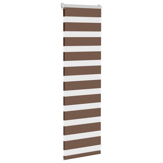 vidaXL - Zebra - rolgordijn - 40x100 - cm - stofbreedte - 35,9 - cm - polyester - bruin