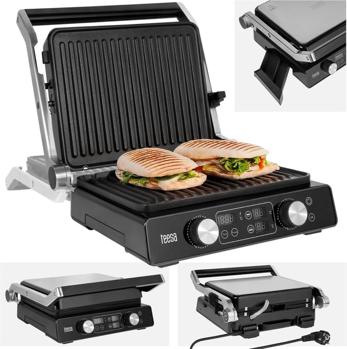 Teesa Contactgrill - Elektrische Grill - 2000W - 7 Posities - LED Display