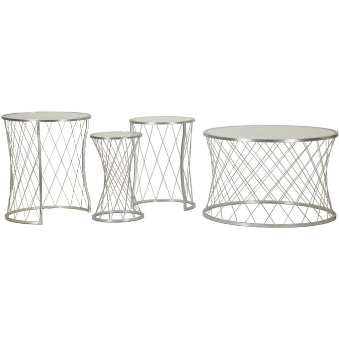 Tafel Noah Silver Set 4 Pcs Ø 70×45 cm