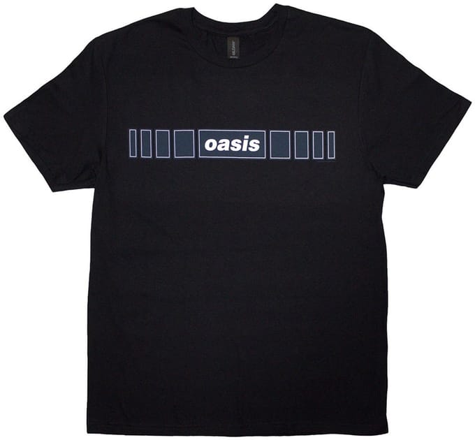 Oasis - Horizontal Bars Logo Heren T-shirt - S - Zwart