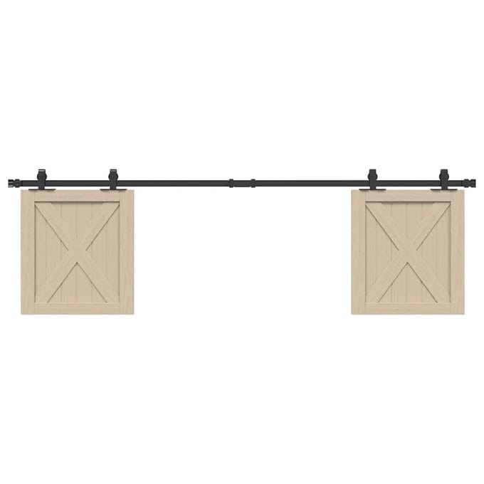 vidaXL - Ophangset - voor - schuifdeur - 183 - cm - koolstofstaal