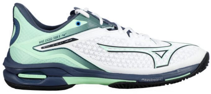 Mizuno Tennisschoen Padelschoen Wave Exceed Tour 6 CC Heren Wit Mint