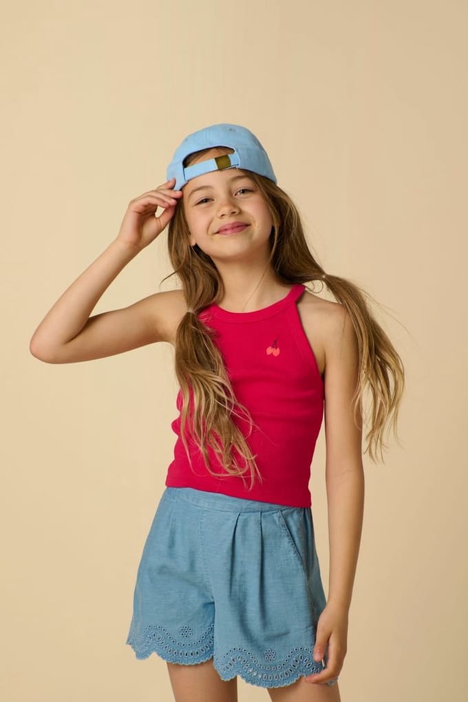 Sissy-Boy - Donkerroze halter singlet