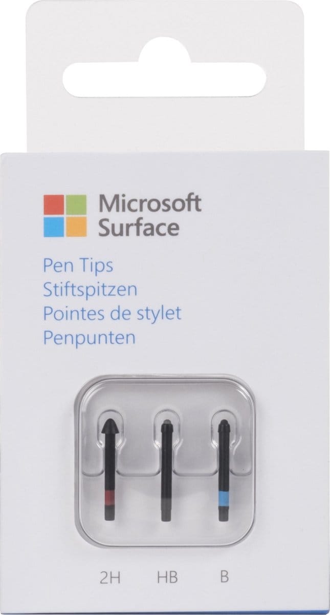 Microsoft Surface Pen Reserve punten Set van 3 stuks Met drukgevoelige punt Zwart