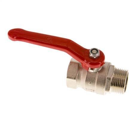Buiten x Binnendraad R/Rp 1 inch Compacte PN 25 2-Weg Messing Kogelkraan - BL2BN-M-SD-25-MF-100