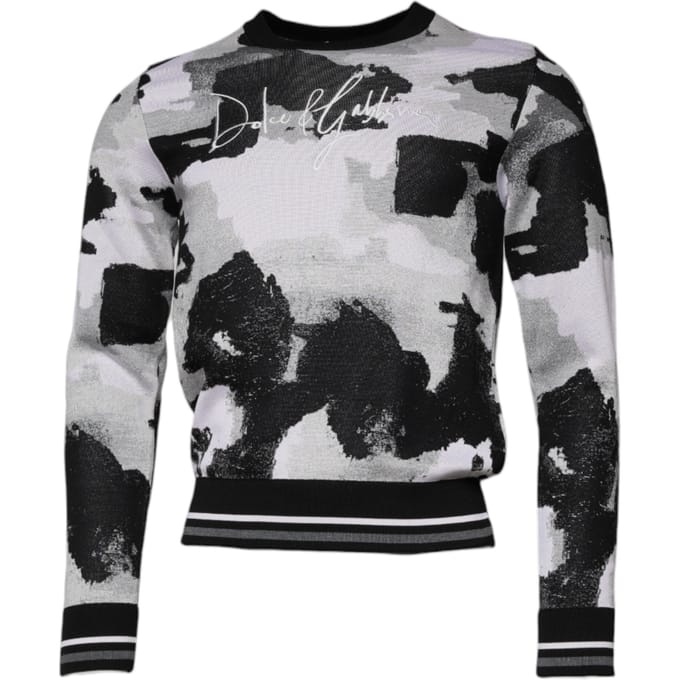 Abstracte Print Gebreide Pullover Trui