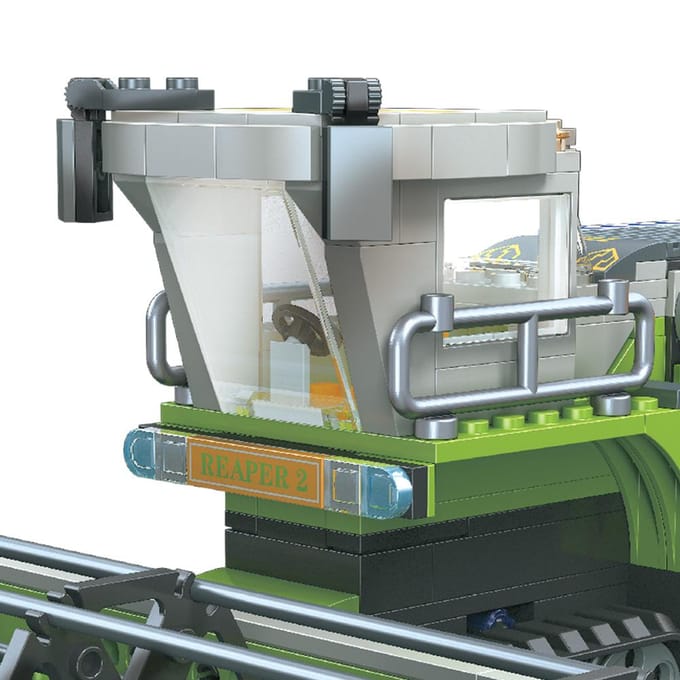 Tarwe Oogstmachine Bouwsteen Set 542 STuks Boerderij Vrachtwagen Bouwvoertuigen Set Vergelijkbaar Lego Tractor Speelgoed Set voor Kinderen Cadeaus gray