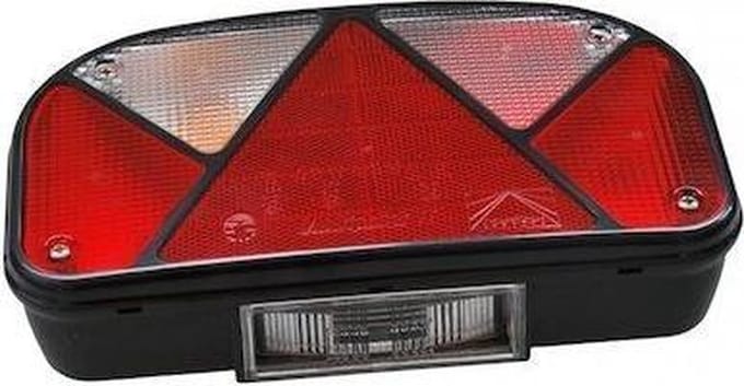 Aspock Multipoint 2 achterlicht links kentekenverlichting onder