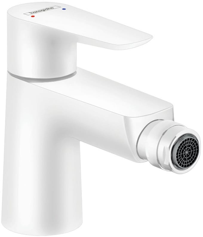 Hansgrohe Talis e 1 greeps bidetmengkraan - met wastegarnituur - mat wit