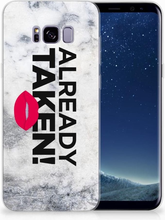 Samsung Galaxy S8 Plus Siliconen hoesje met naam Already Taken White