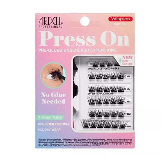 Ardell Press On Pre-Glued Underlash Extensions Wispies Natural Starters Kit