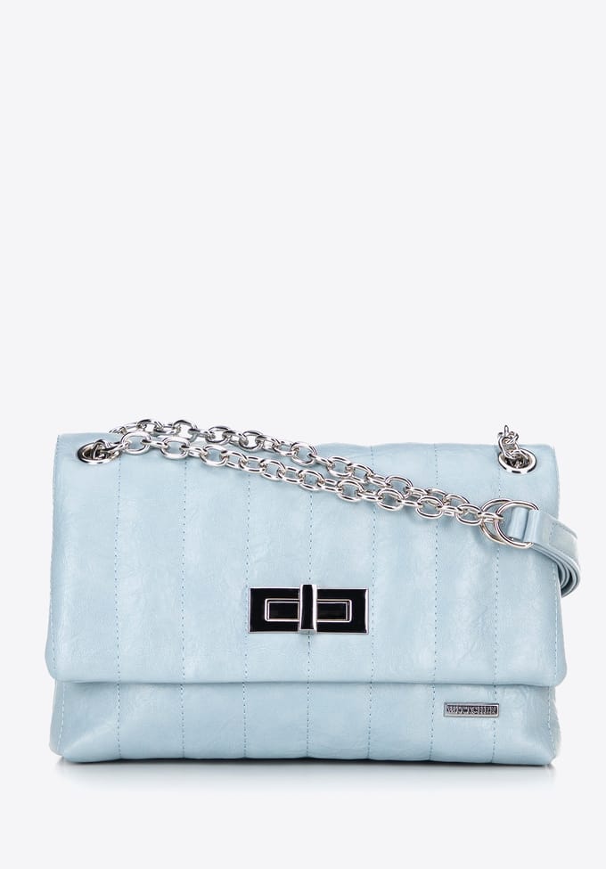 Wittchen Dames eco-leren schoudertas, twee compartimenten, klein, blauw