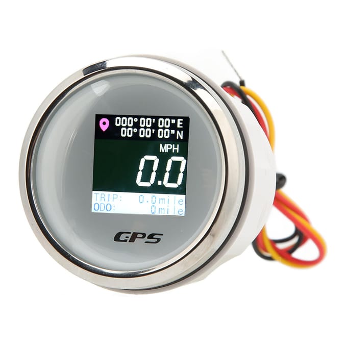 52mm GPS Snelheidsmeter Kilometerteller DC 9‑32V Kilometerstand IP67 Waterdicht Antidamp Universeel voor Boot Camper Motorfiets black