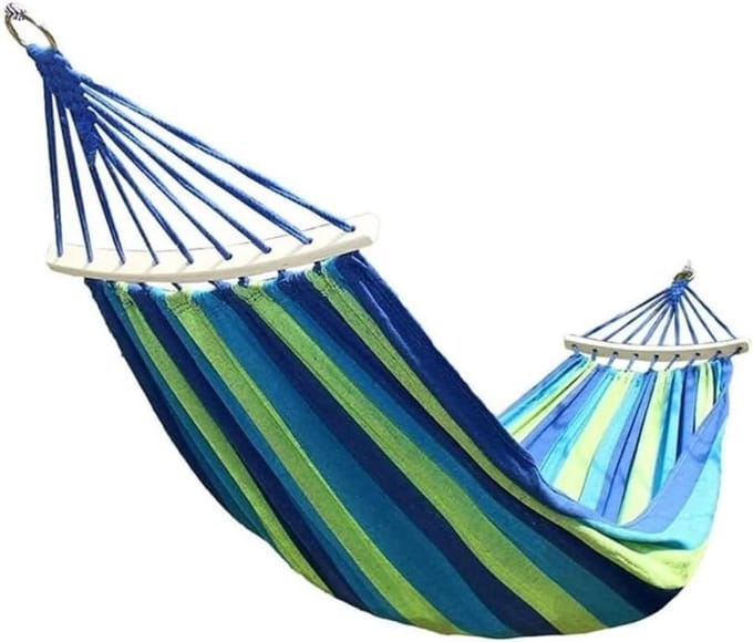 Hangmat - Schommel Bed - Buiten Ontspannen - Met Draagtas - 80x190 cm - Blauw