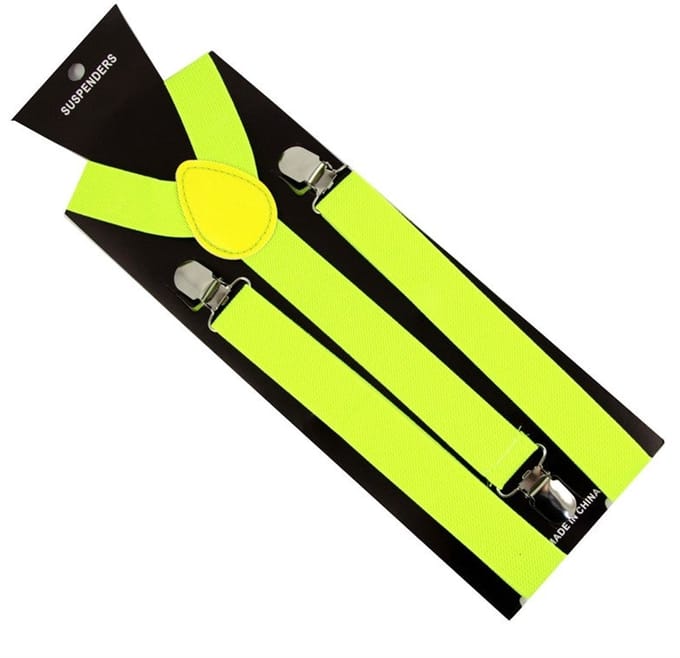 Bretels in Neon kleuren Geel