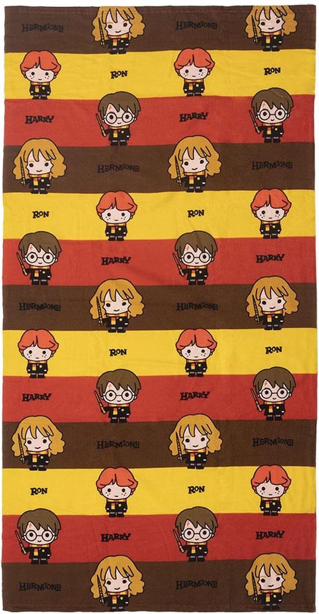 Harry Potter - Chibis strandlaken - zachte badhanddoek van 100% microvezel 70 x 140 cm