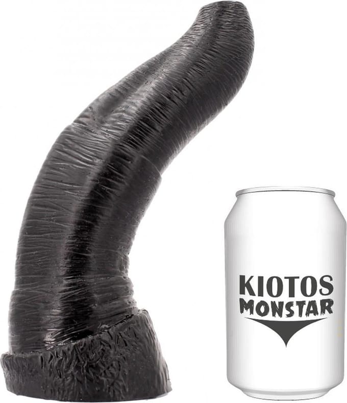 Kiotos Monstar - Alien Worm - Dildo - 25 x 6,5 cm - Zwart