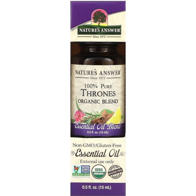 Nature'S Answer, Pure Organic 100% Essential Oil Blend, Throne, 15 Ml (0.5 Fl Oz)