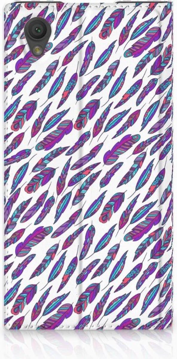 Sony Xperia L1 Hoesje met Magneet Feathers Color