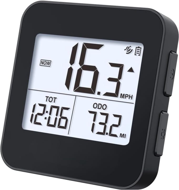 SCH® Kilometerteller Fiets - Kilometerteller - Zwart- 6cm x 3cm x 6cm