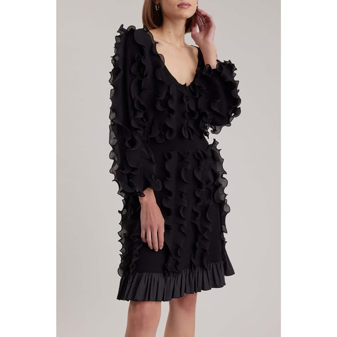 Anne Fontaine Prose Robe Black Größe: 36 | Midikleider Outlet | Damen | Schwarz