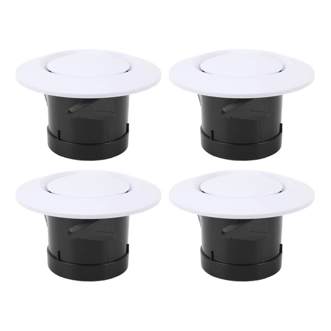 4 STUKS 68mm Verstelbare Dakrand Ventilatieafdekking Verstelbare ABS Ronde Plafond Diffuser voor RVs Campers Aanhangwagens Boten