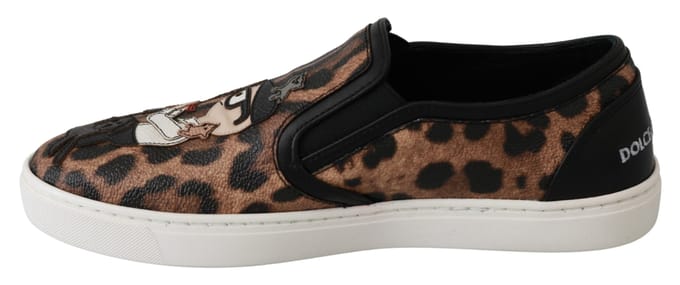 Dolce & Gabbana Leer Luipaard #dgfamily Instappers Schoenen