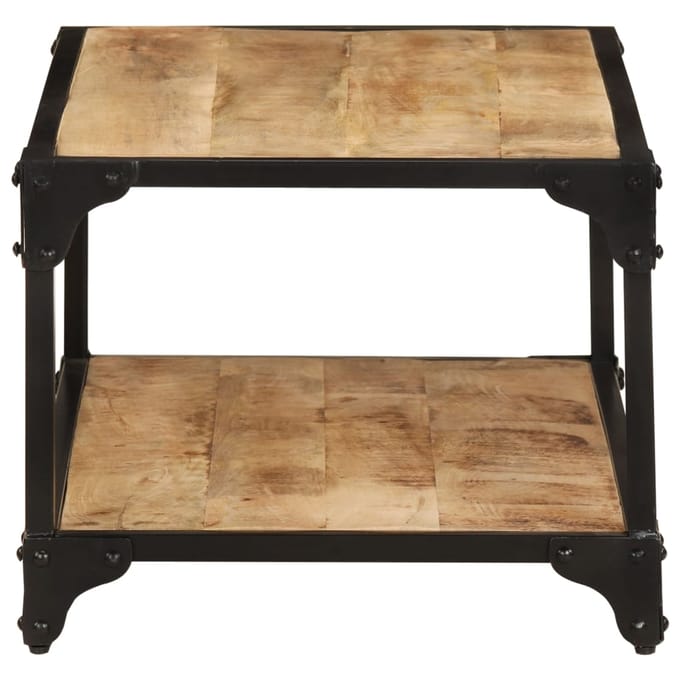 vidaXL - Salontafel - 90x45x35 - cm - massief - ruw - mangohout
