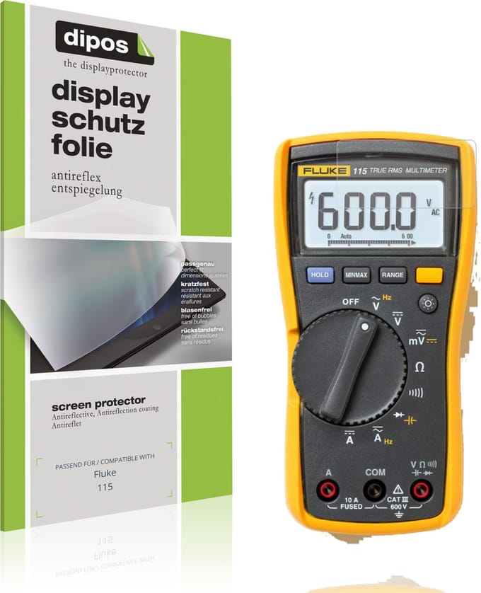 dipos – 4x Matte Beschermfolie geschikt voor Fluke 115 | Krasbestendige & antireflecterende Screenprotector Ultra-Thin